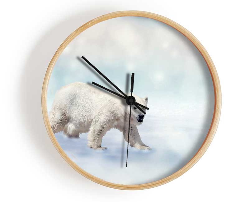 Polar Bear Twinkle Clock - Wallart-Direct UK