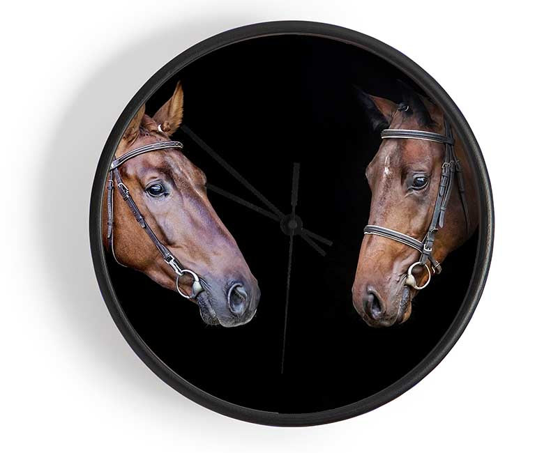 Horse Duo Clock - Wallart-Direct UK