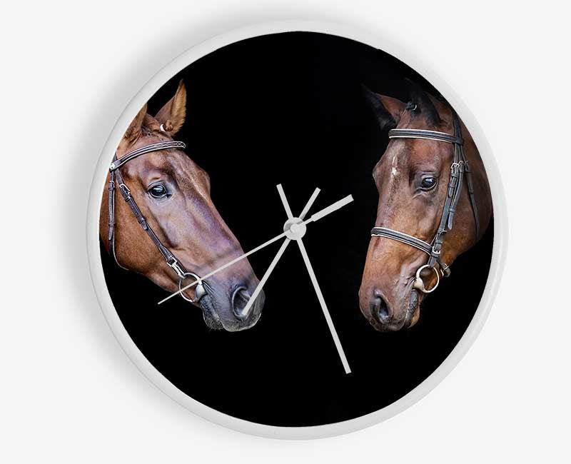 Horse Duo Clock - Wallart-Direct UK