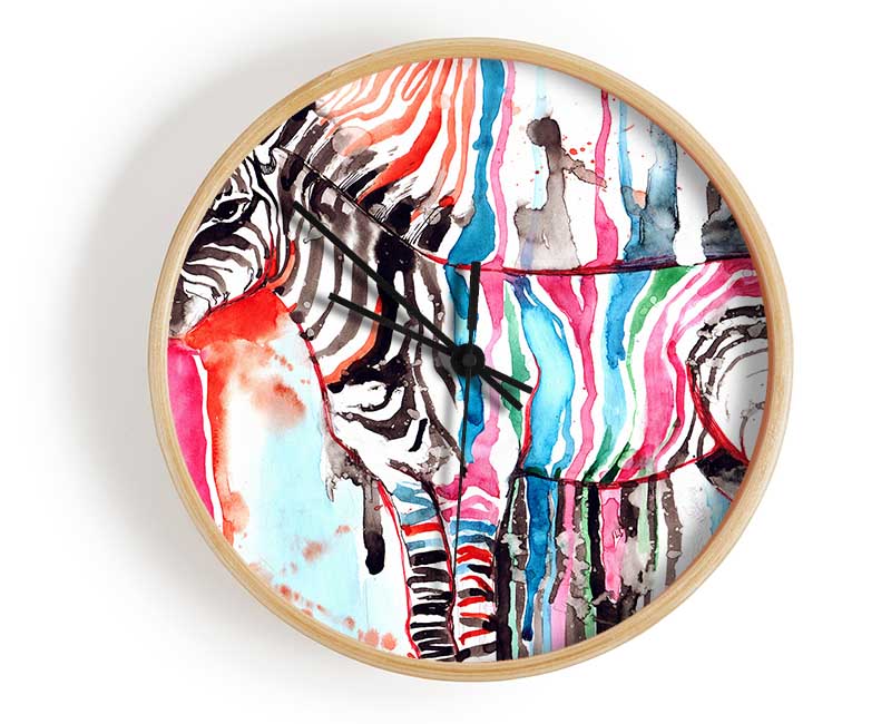 Funky Zebra Clock - Wallart-Direct UK