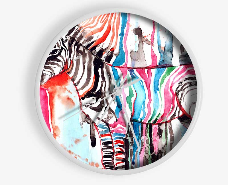 Funky Zebra Clock - Wallart-Direct UK