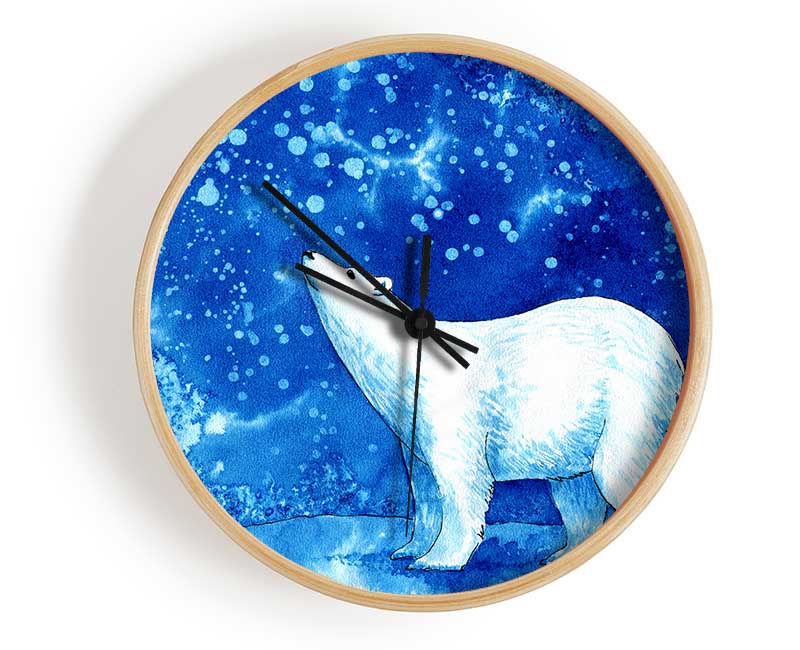 Magical Polar Bear Clock - Wallart-Direct UK