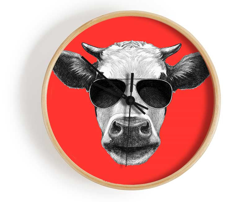 Mafia Cow Clock - Wallart-Direct UK