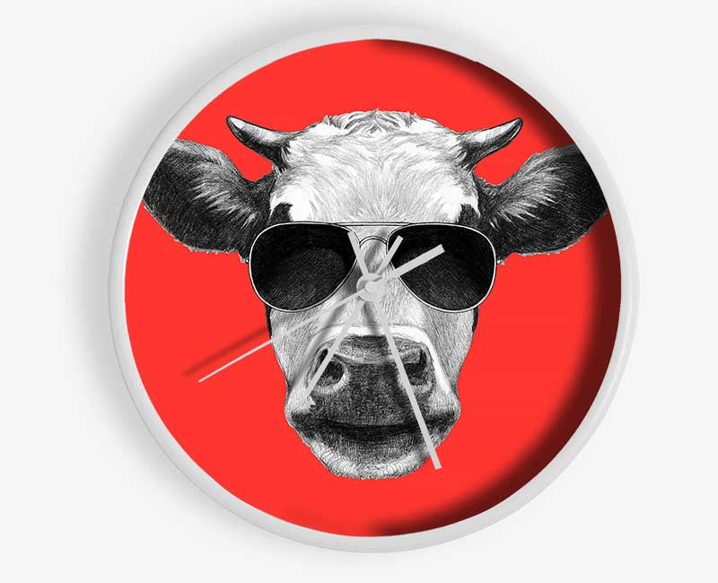 Mafia Cow Clock - Wallart-Direct UK