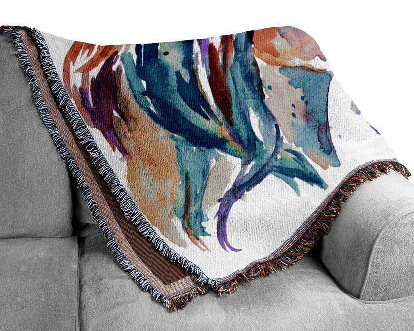 Rainbow Horse Woven Blanket