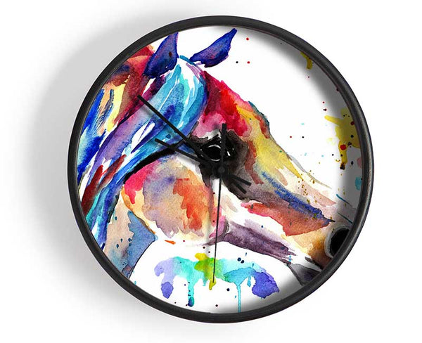 Rainbow Horse Clock - Wallart-Direct UK