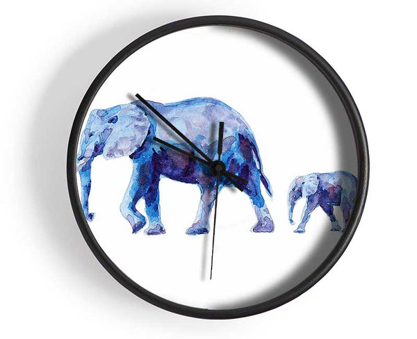 Mother and Child Elephant Love Clock - Wallart-Direct UK