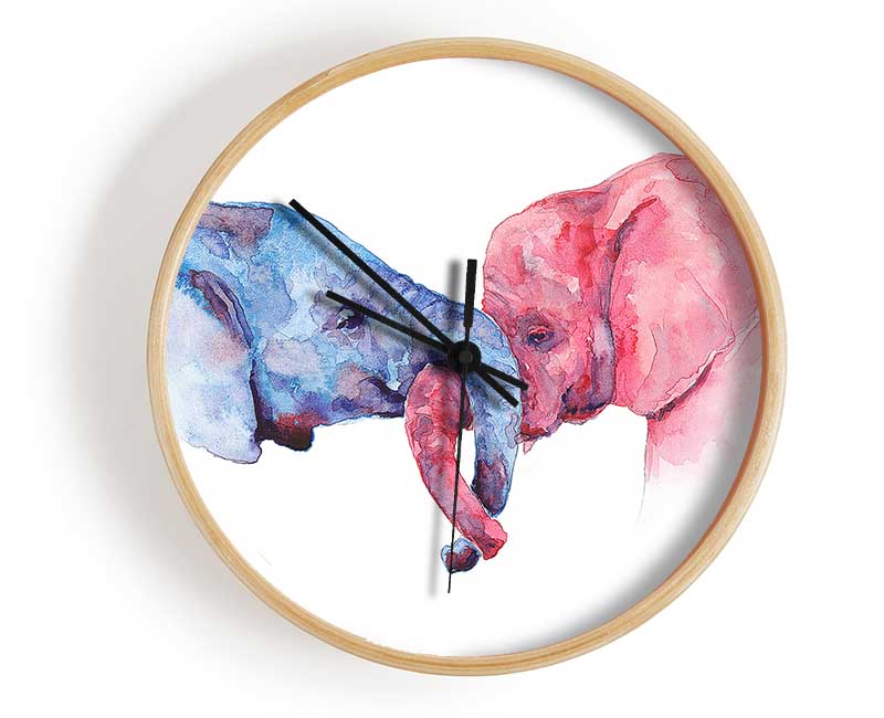 Elephant Trunk love Clock - Wallart-Direct UK