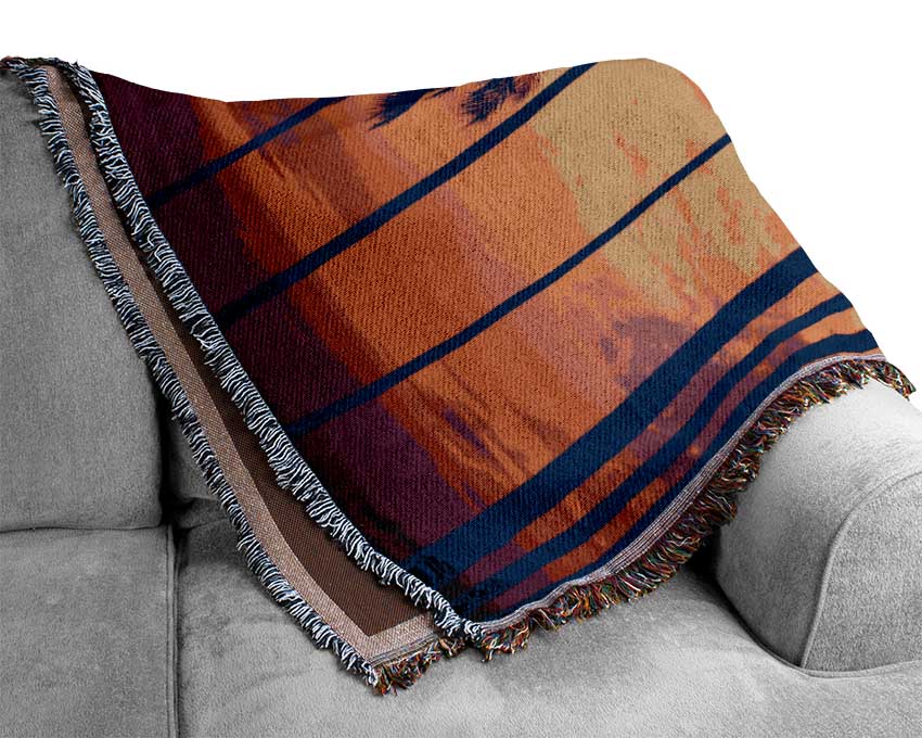 Californian Palm Trees Woven Blanket