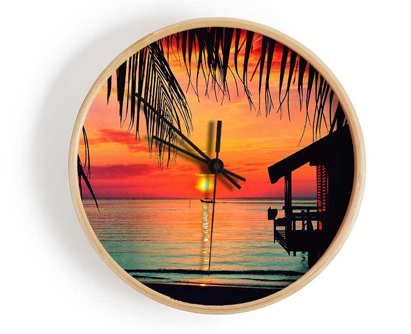 Paradise Living Clock - Wallart-Direct UK