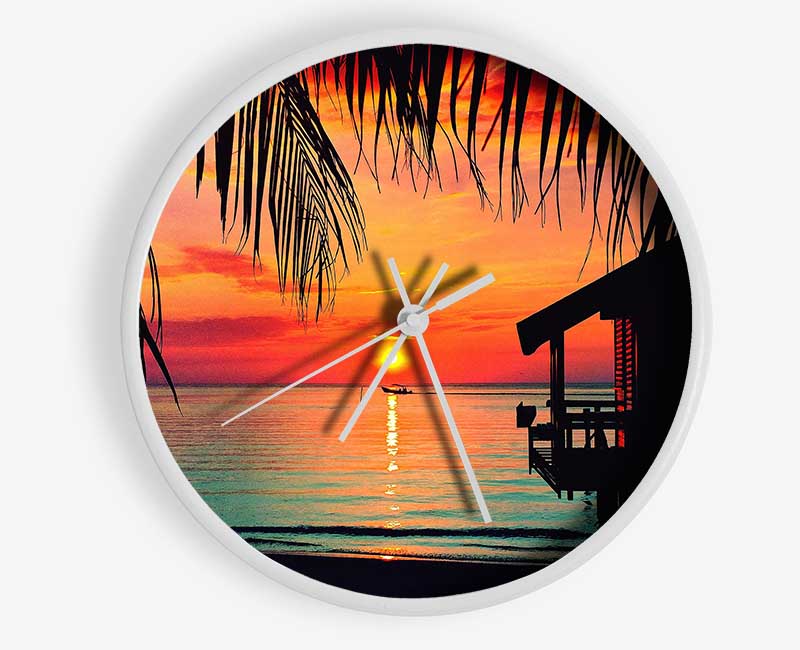 Paradise Living Clock - Wallart-Direct UK