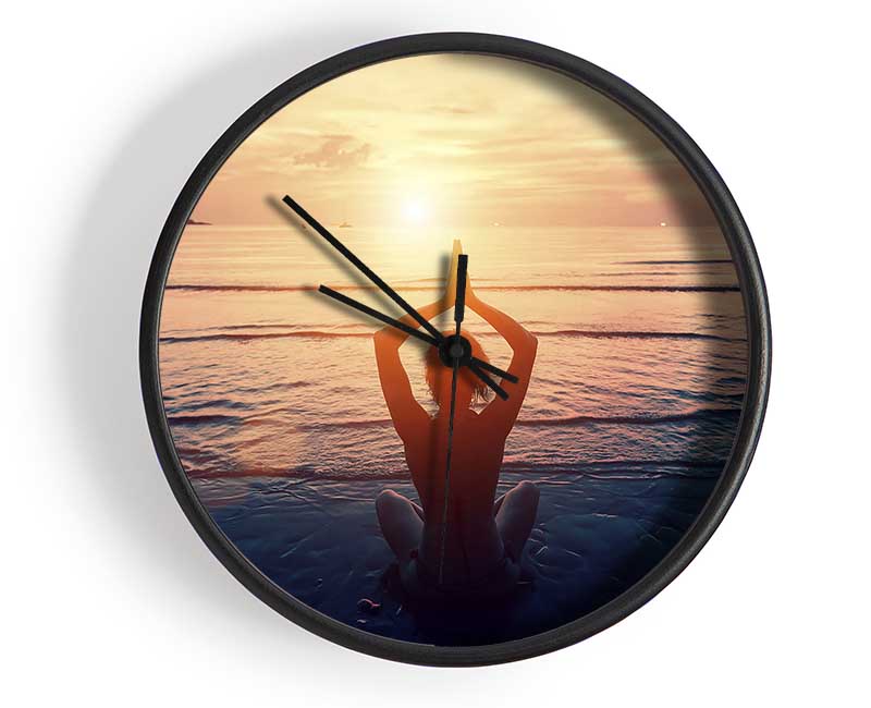 Early Morning Yoga Clock - Wallart-Direct UK