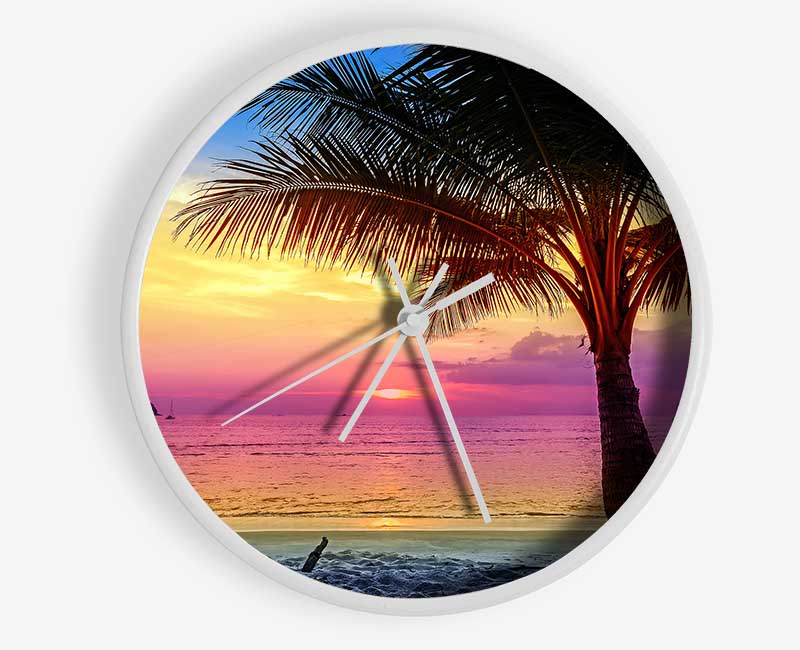 The Colours Of Paradise Clock - Wallart-Direct UK