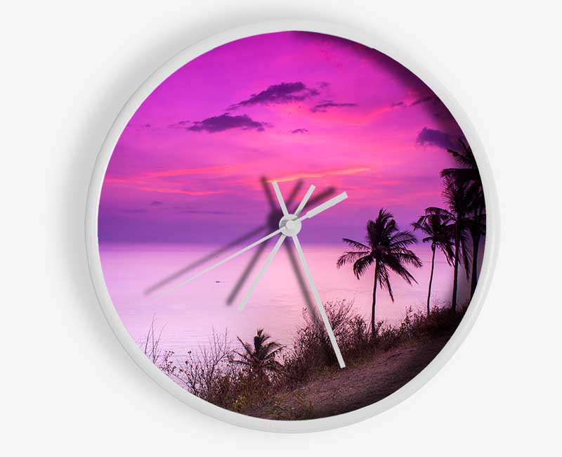 Pink Heaven 1 Clock - Wallart-Direct UK