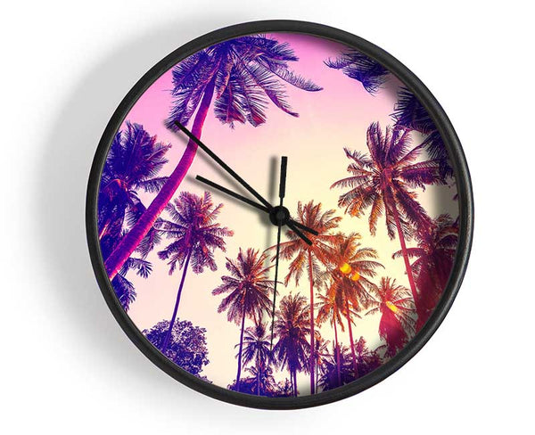 Palm Tree Glow Clock - Wallart-Direct UK