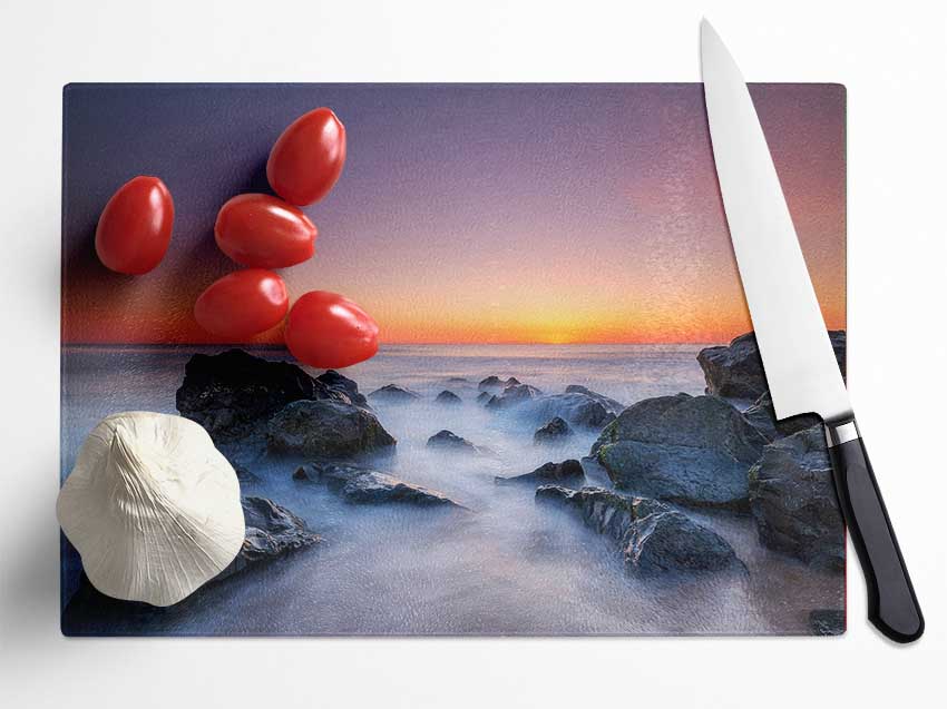 Ocean Rock Dream Glass Chopping Board