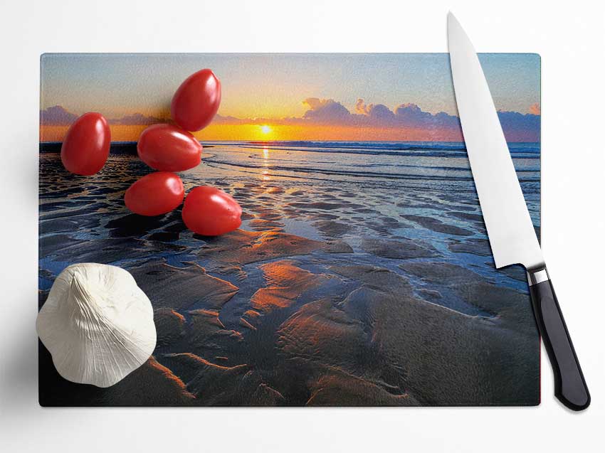 Sun Beam Sands Glass Chopping Board