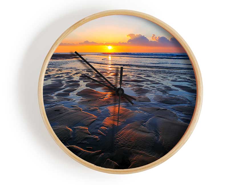 Sun Beam Sands Clock - Wallart-Direct UK