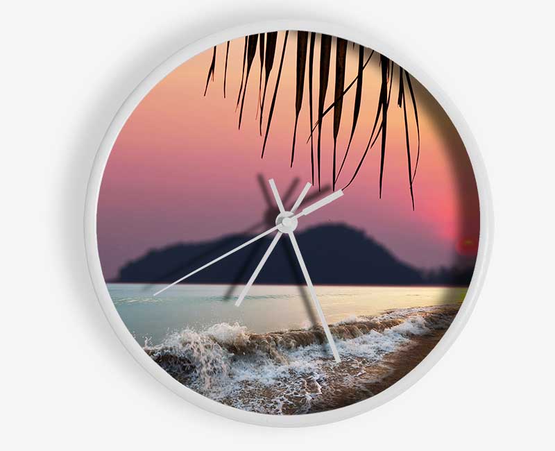 Movement Of the Glistening Sunset Clock - Wallart-Direct UK