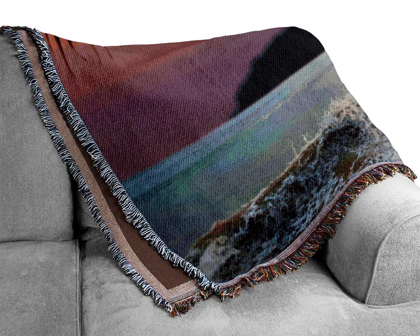 Movement Of the Glistening Sunset Woven Blanket