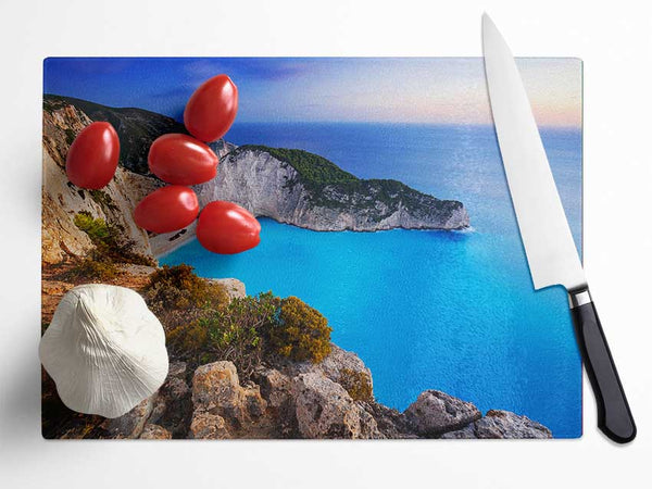 Perfect Beach Hideaway Glass Chopping Board