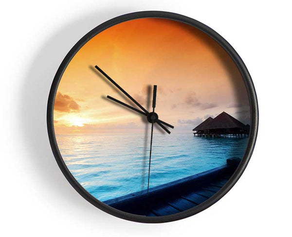 Living In Paradise Clock - Wallart-Direct UK