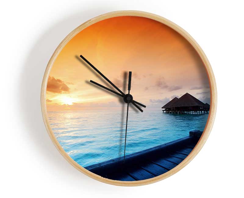 Living In Paradise Clock - Wallart-Direct UK