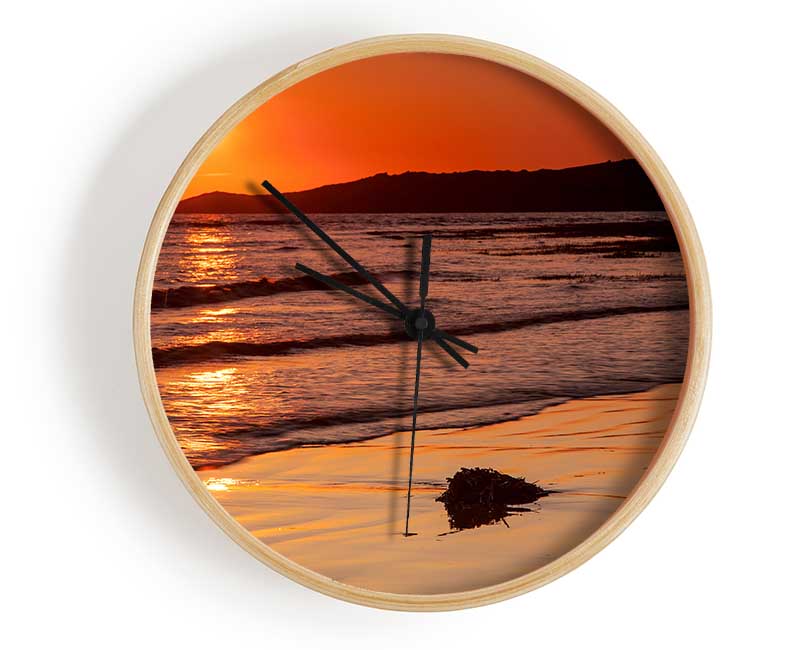 Movement Of The Orange Ocean Clock - Wallart-Direct UK