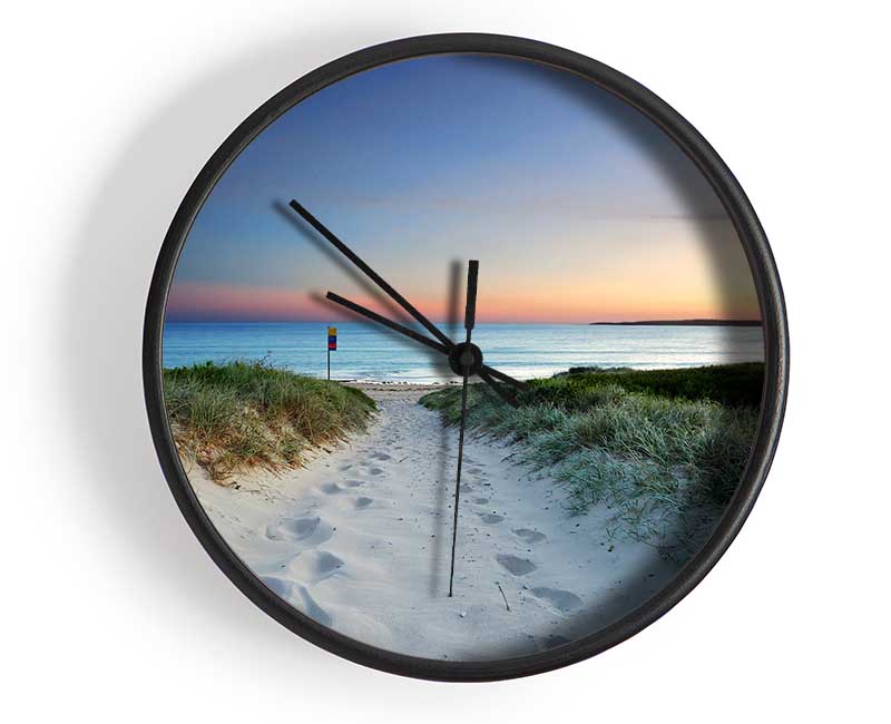 Sunrise Beach Walk Clock - Wallart-Direct UK