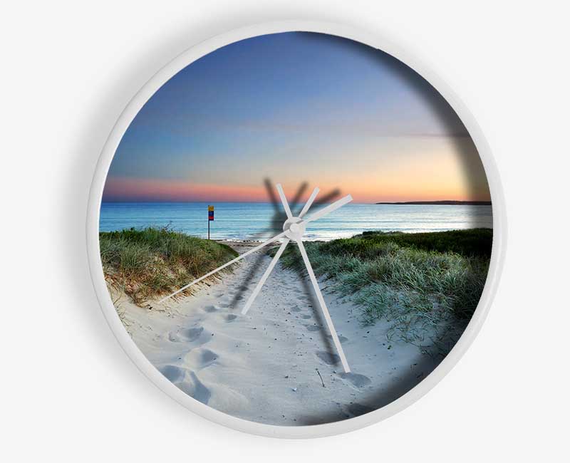 Sunrise Beach Walk Clock - Wallart-Direct UK