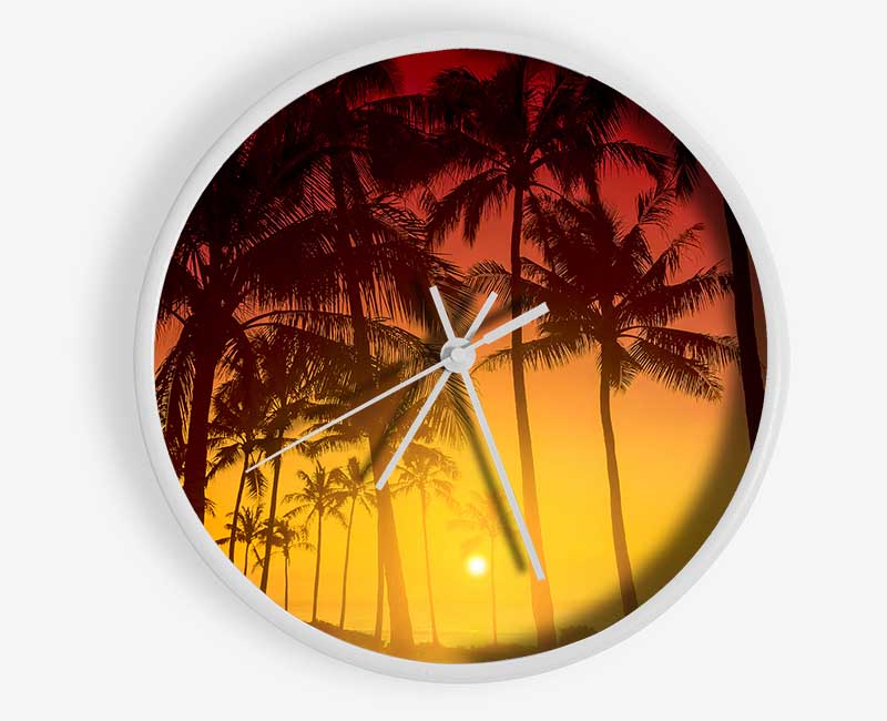 Perfect Palm Tree Delight Clock - Wallart-Direct UK