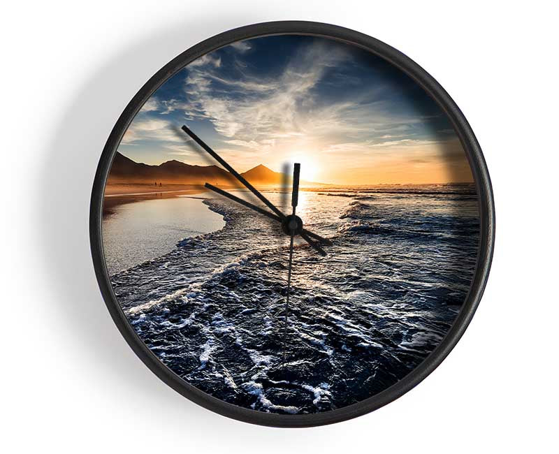 Cliffs Of The Ocean Sun Clock - Wallart-Direct UK