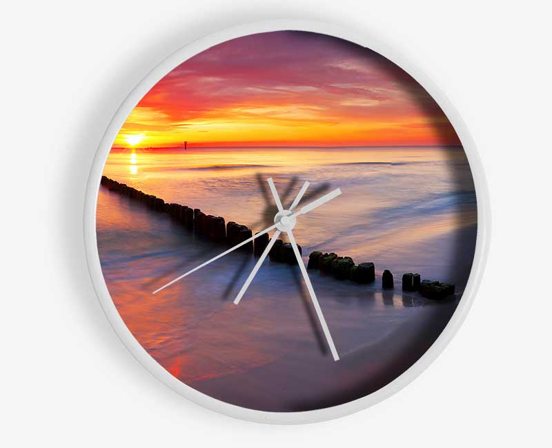 Movement Of The Sunset Ocean Clock - Wallart-Direct UK