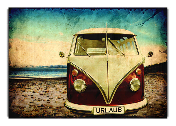 Beach VW Camper Van