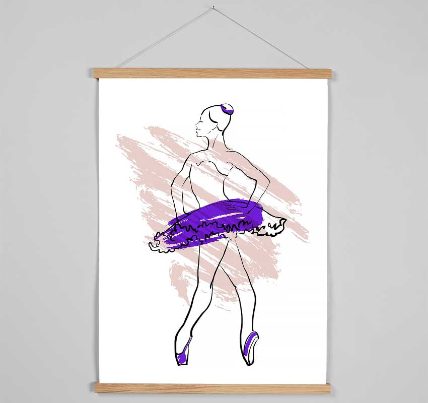 Purple Ballerina 1 Hanging Poster - Wallart-Direct UK