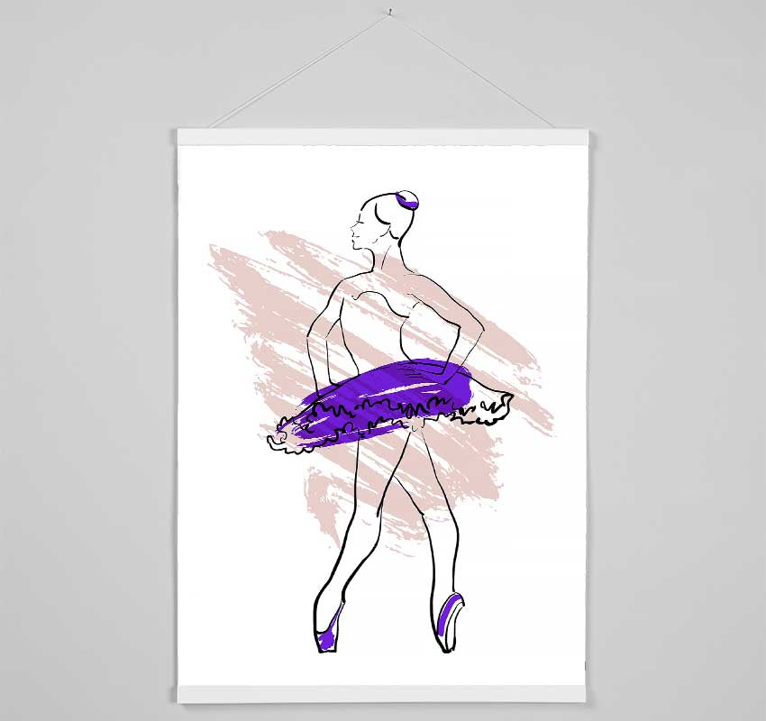 Purple Ballerina 1 Hanging Poster - Wallart-Direct UK