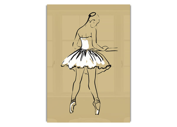 Beige White Ballerina 2