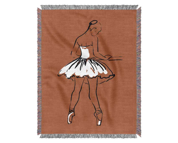 Brown Ballerina 2 Woven Blanket