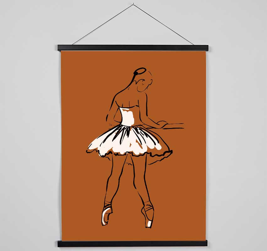 Brown Ballerina 2 Hanging Poster - Wallart-Direct UK