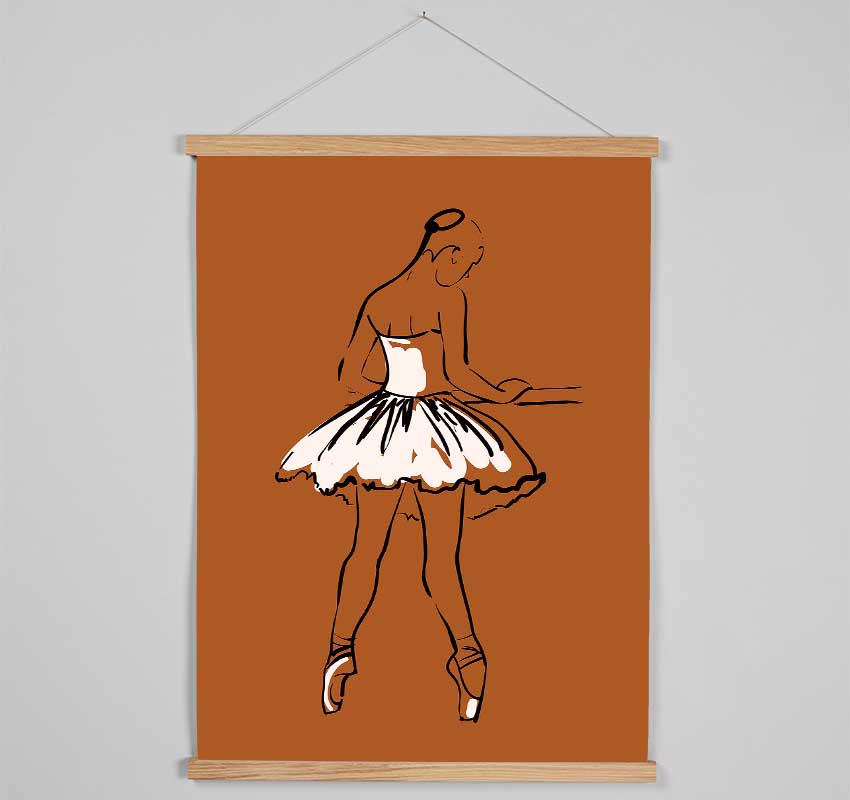 Brown Ballerina 2 Hanging Poster - Wallart-Direct UK