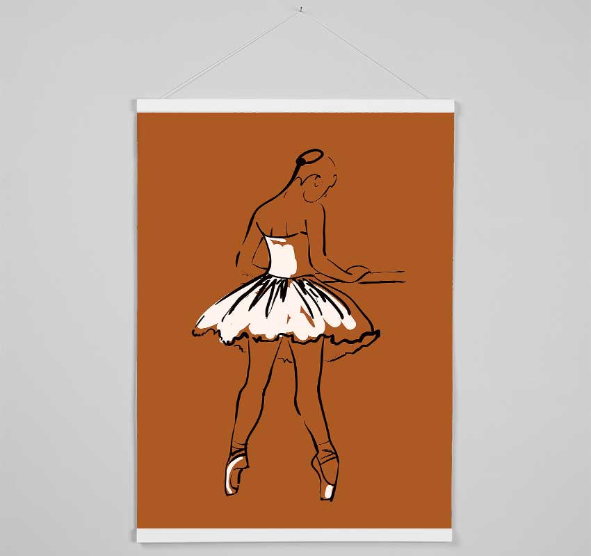 Brown Ballerina 2 Hanging Poster - Wallart-Direct UK