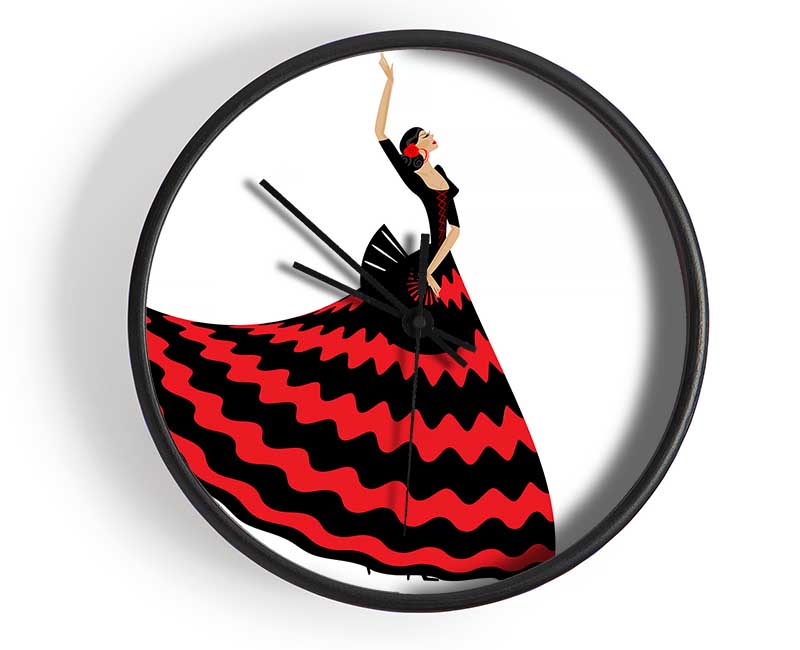 Flamenco 4 Clock - Wallart-Direct UK