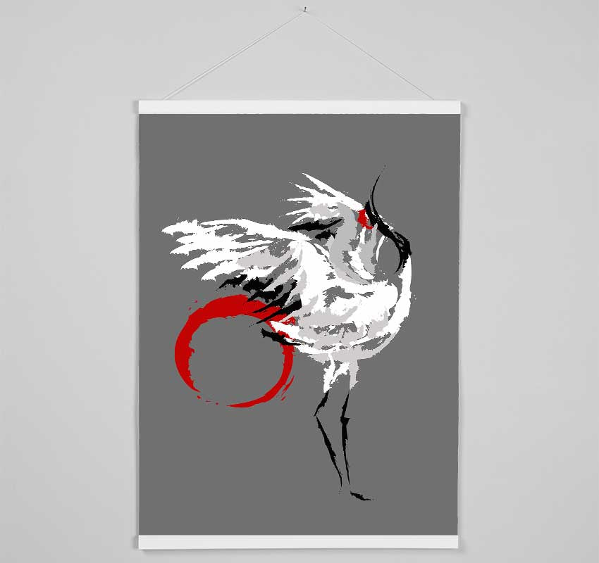 Japanese Crane 2 Hanging Poster - Wallart-Direct UK