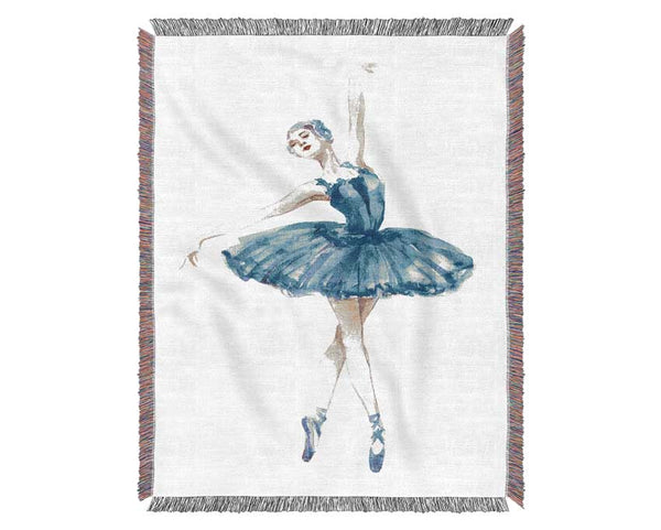 Blue Ballerina 4 Woven Blanket