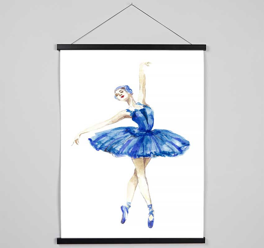 Blue Ballerina 4 Hanging Poster - Wallart-Direct UK