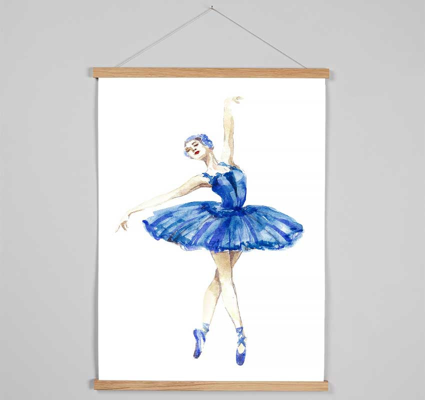 Blue Ballerina 4 Hanging Poster - Wallart-Direct UK