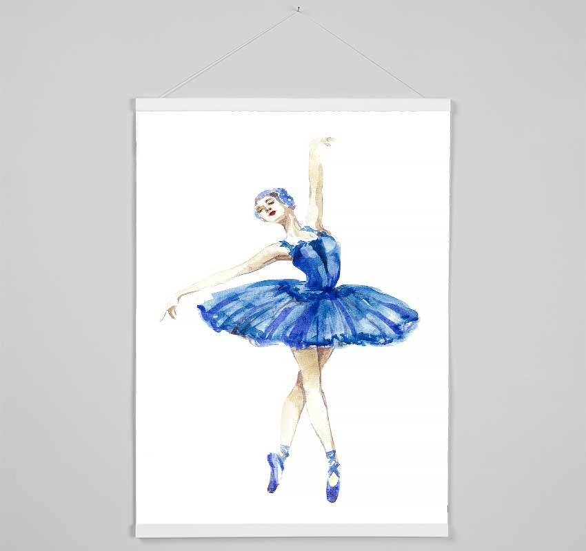 Blue Ballerina 4 Hanging Poster - Wallart-Direct UK