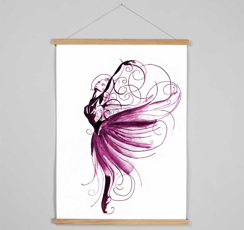 Purple Ballerina 2 Hanging Poster - Wallart-Direct UK