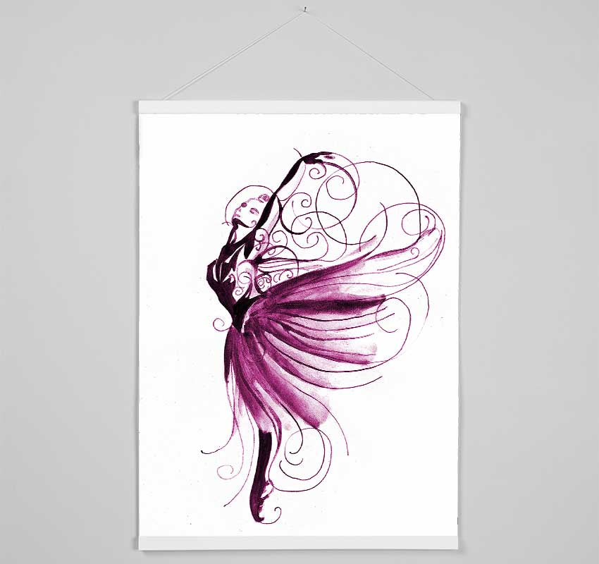 Purple Ballerina 2 Hanging Poster - Wallart-Direct UK