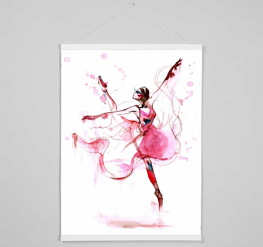 Pink Ballerina 1 Hanging Poster - Wallart-Direct UK